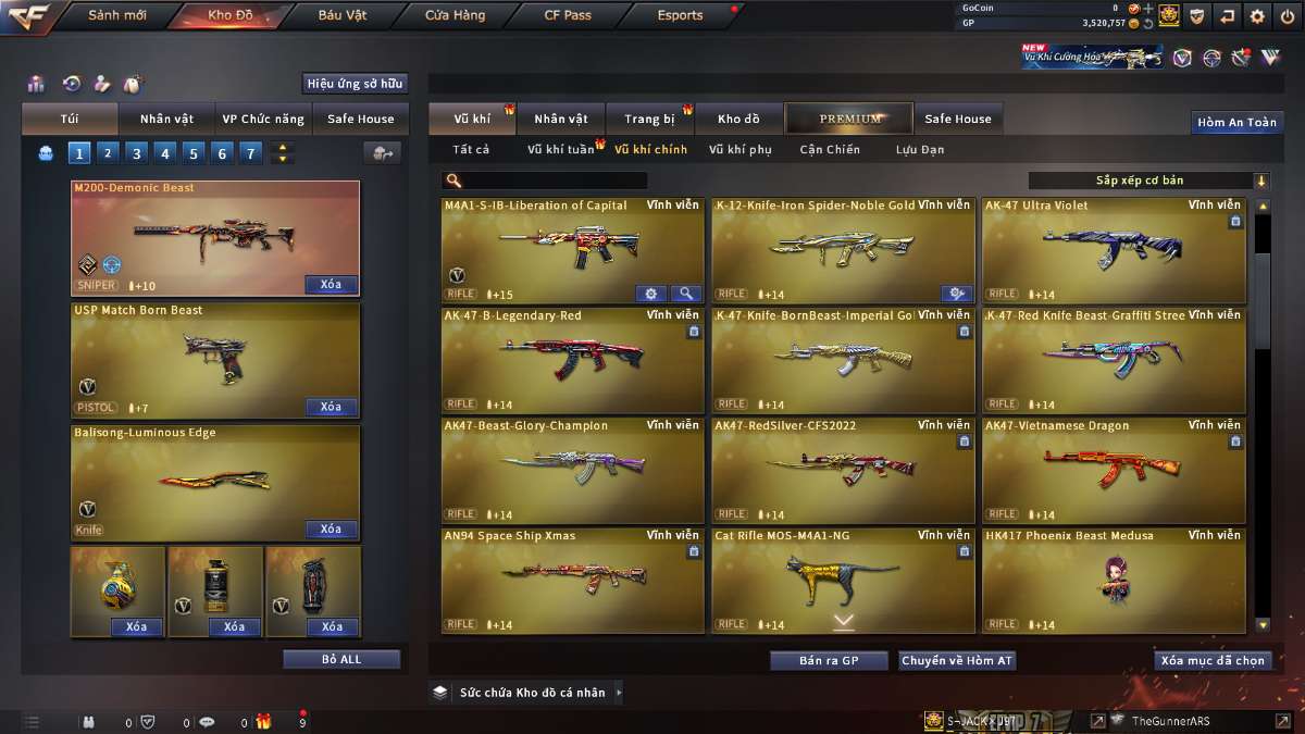 shop acc cf uy tin gia re